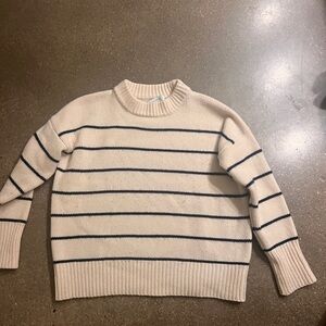 La Ligne Marin Striped Cream and Navy Sweater